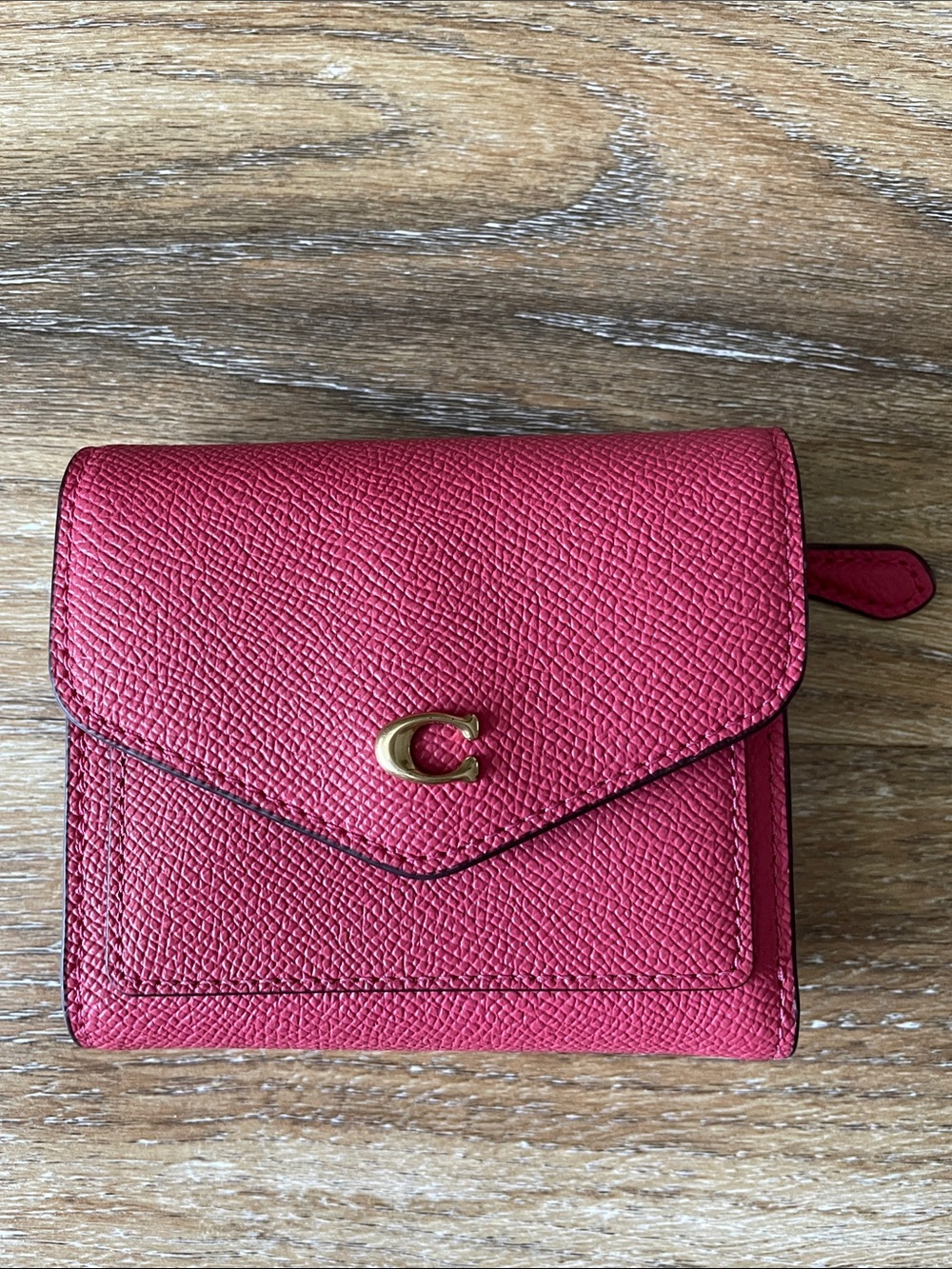 Coach Small Wyn Wallet in Watermelon / Brass
